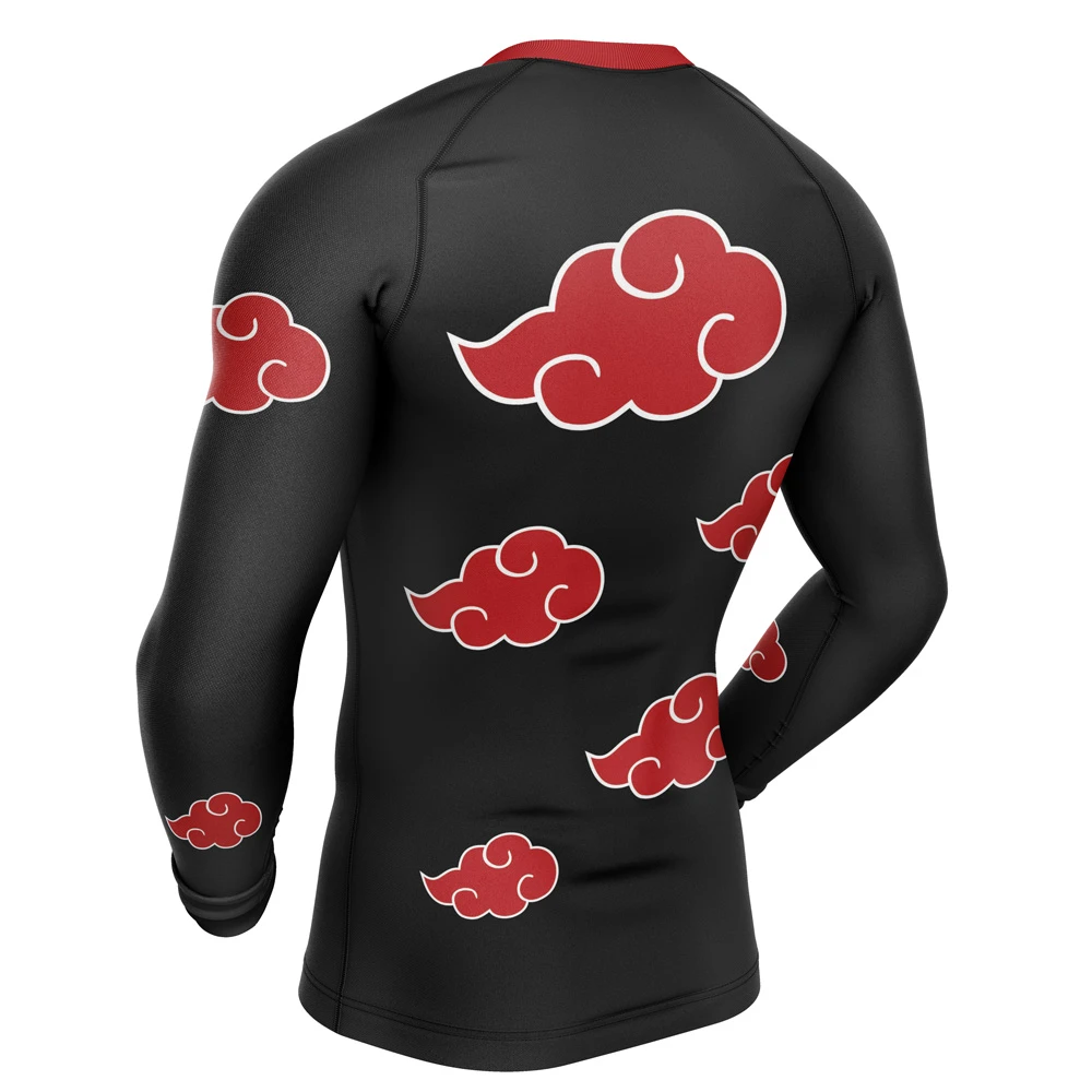 Naruto Akatsuki Long Sleeve Rash Guard Compression Shirt - Image 4