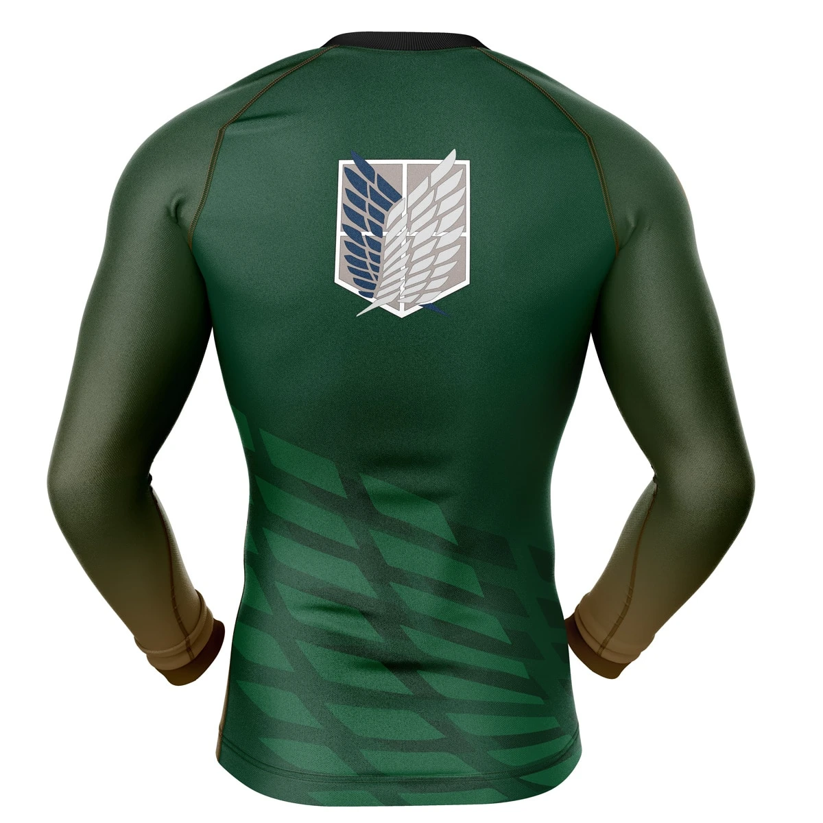 Survey Corps Attack On Titan Long Sleeve Rash Guard Compression Shirt - Image 2