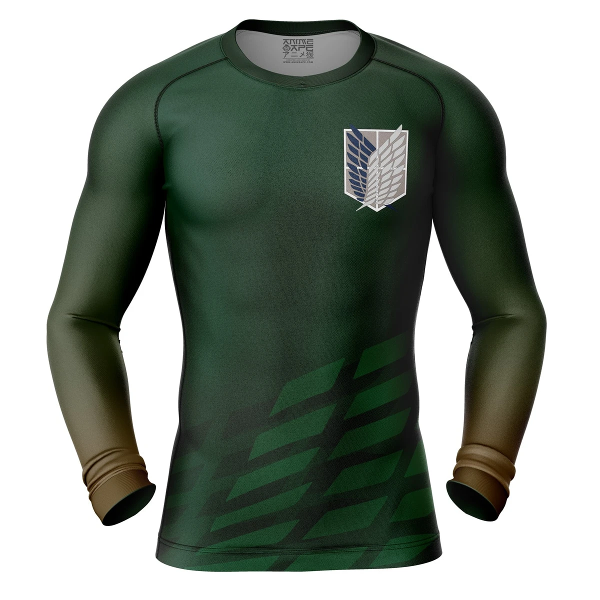 Survey Corps Attack On Titan Long Sleeve Rash Guard Compression Shirt