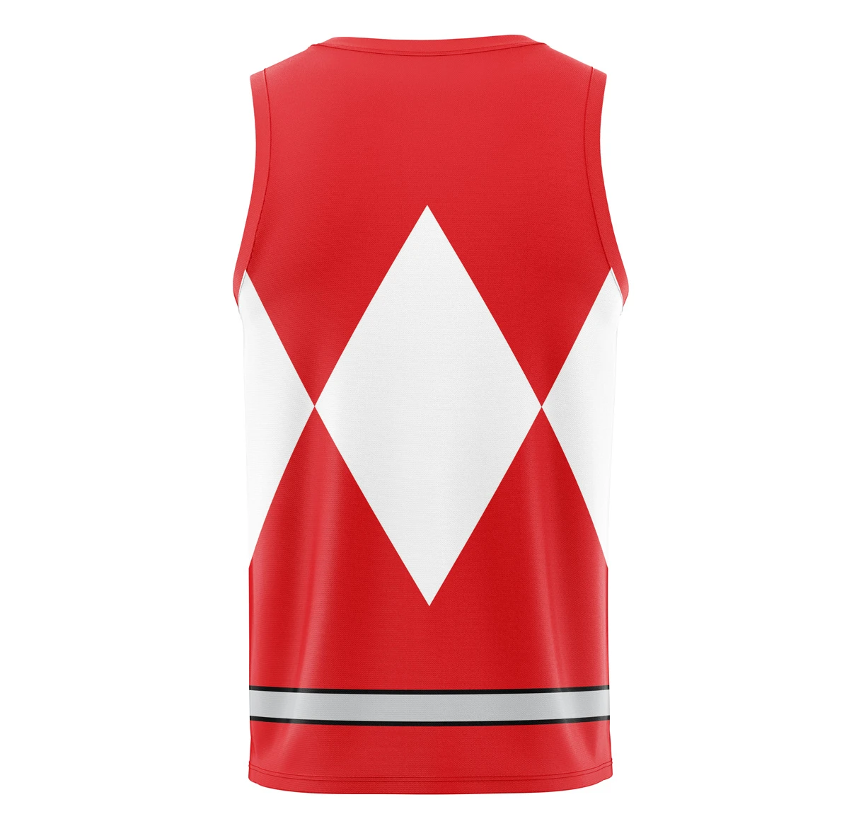 Red Ranger Mighty Morphin Power Rangers Basketball Jersey - Image 2