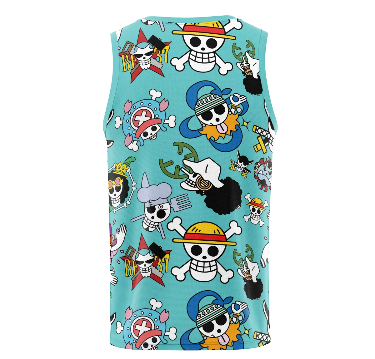 Strawhats Jolly Roger One Piece Basketball Jersey - Image 2