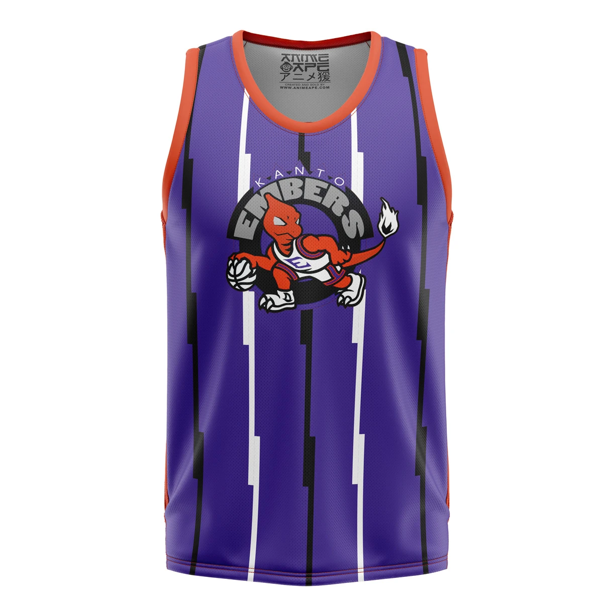 Kanto Embers Charmeleon Pokemon Basketball Jersey
