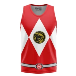 Red Ranger Mighty Morphin Power Rangers Basketball Jersey