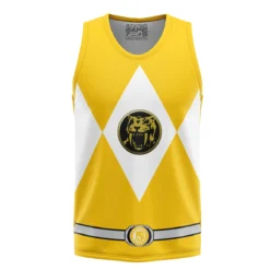 Yellow Ranger Mighty Morphin Power Rangers Basketball Jersey