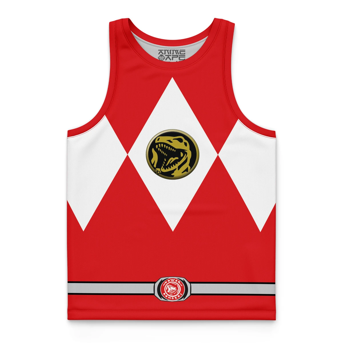 Red Ranger Mighty Morphin Power Rangers Basketball Jersey - Image 4