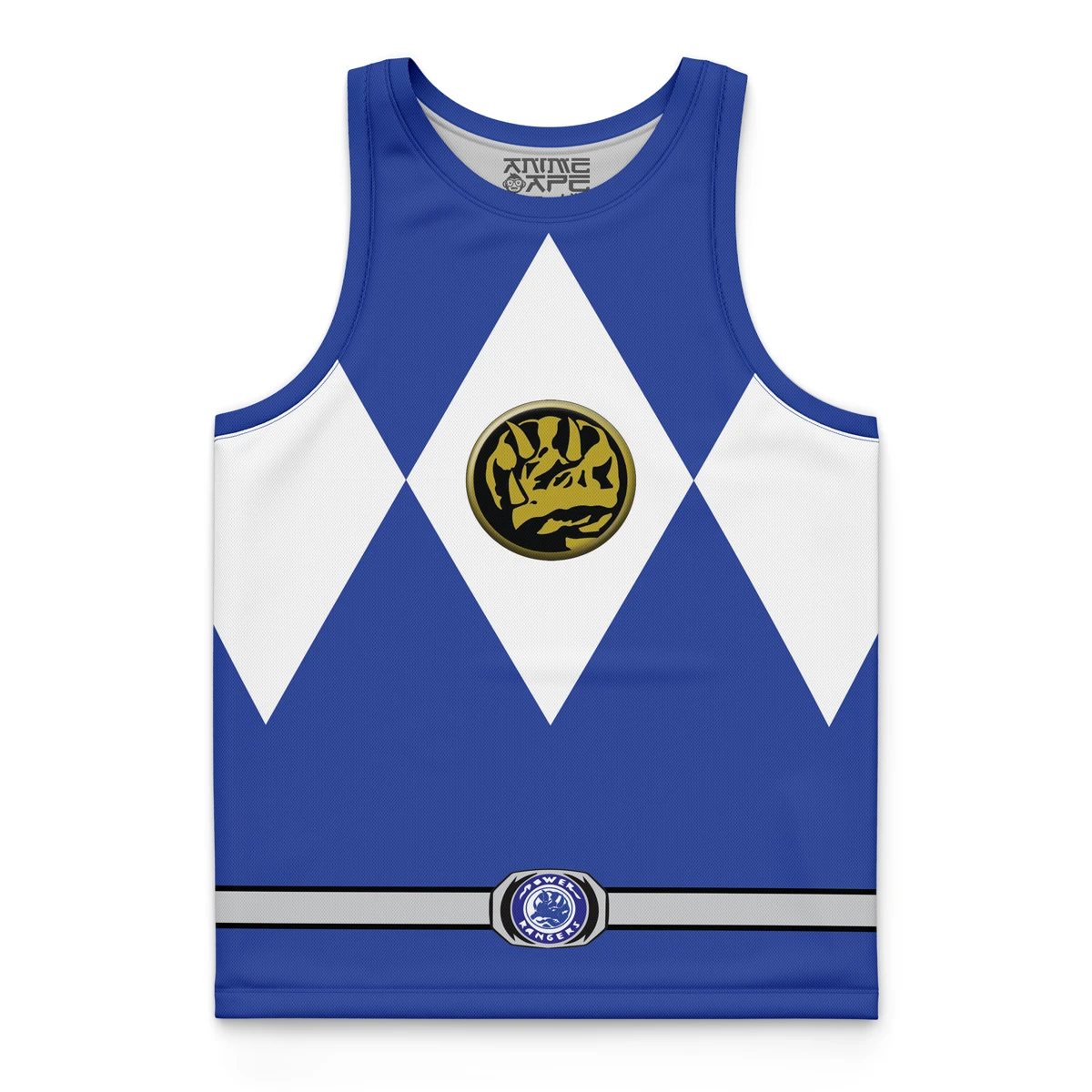 Blue Ranger Mighty Morphin Power Rangers Basketball Jersey - Image 4