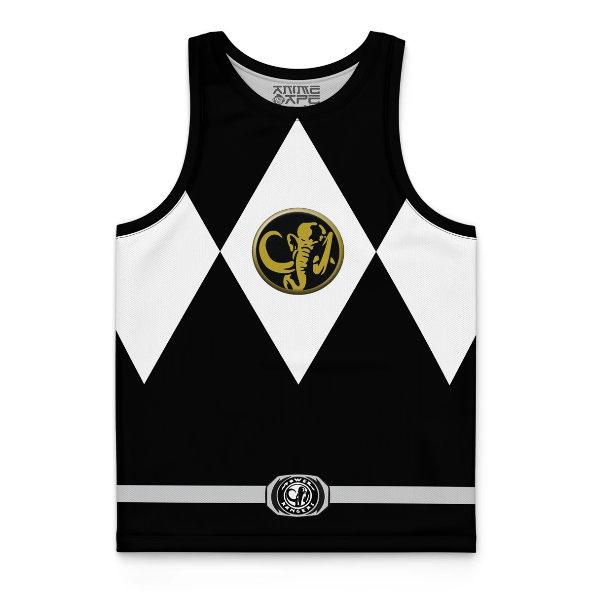 Black Ranger Mighty Morphin Power Rangers Basketball Jersey - Image 4