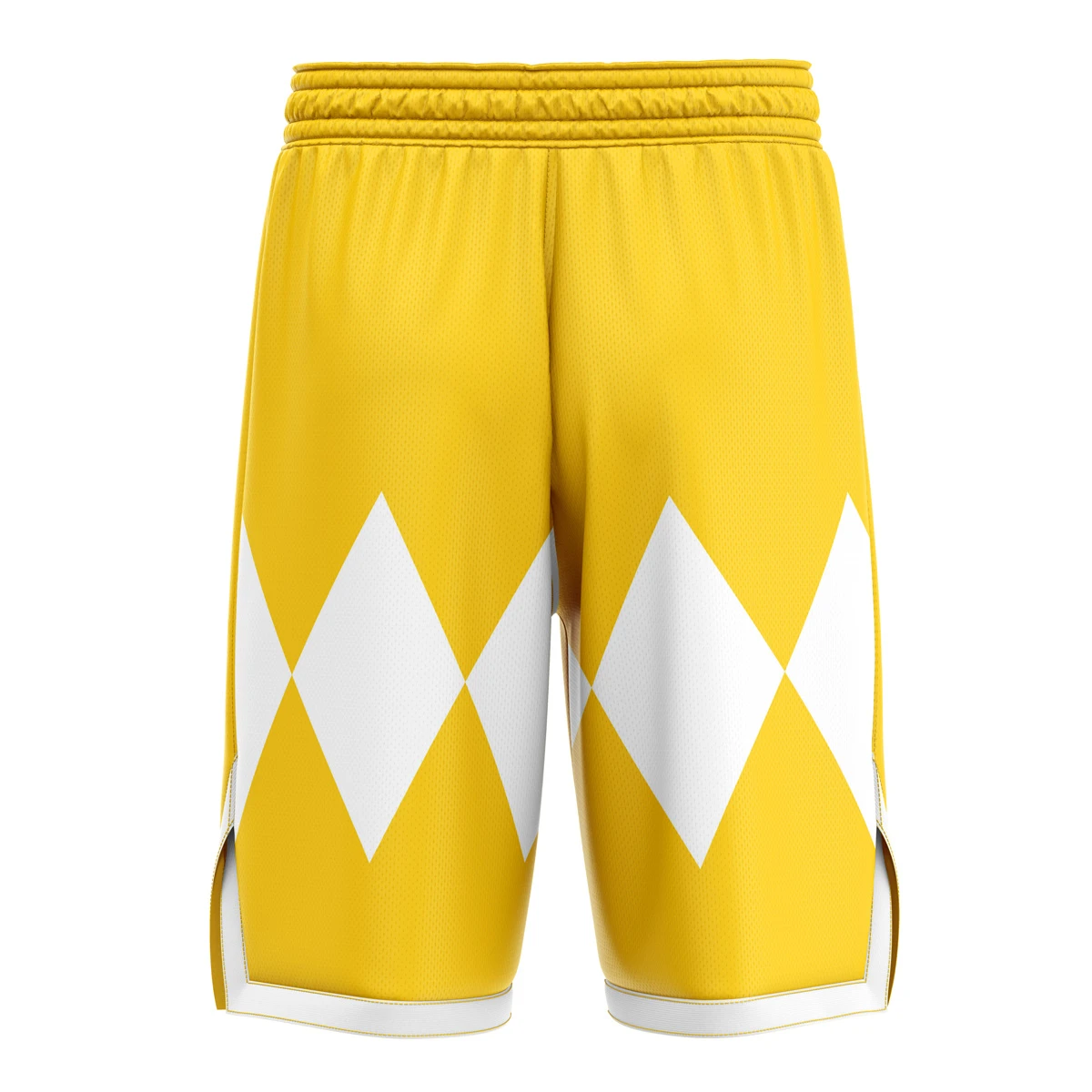 Yellow Ranger Mighty Morphin Power Rangers Basketball Shorts - Image 2