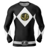 Black Ranger Power Rangers Long Sleeve Rash Guard Compression Shirt
