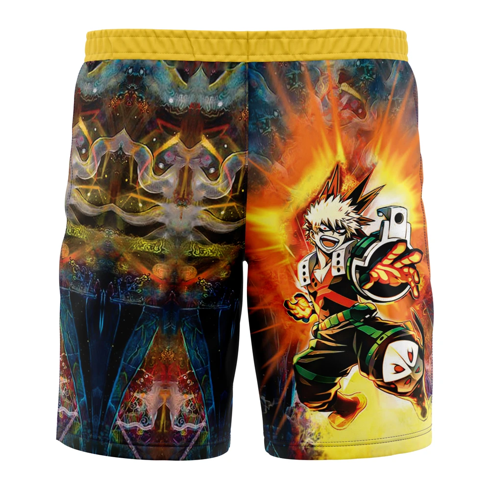 Blazing Bakugo My Hero Academia Board Shorts Swim Trunks - Image 2