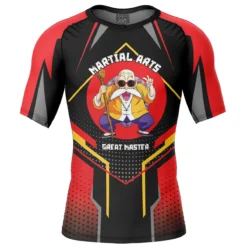 Master Roshi Dragon Ball Z Short Sleeve Rash Guard Compression Shirt