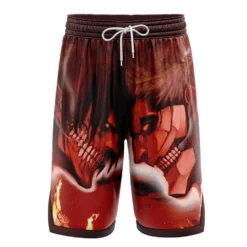 Burning Attack On Titan Basketball Shorts