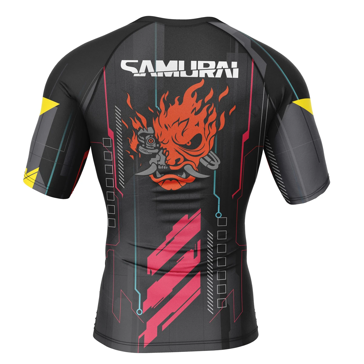 Cyberpunk 2077 Short Sleeve Rash Guard Compression Shirt - Image 2