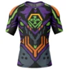 Eva 01 Evangelion Short Sleeve Rash Guard Compression Shirt