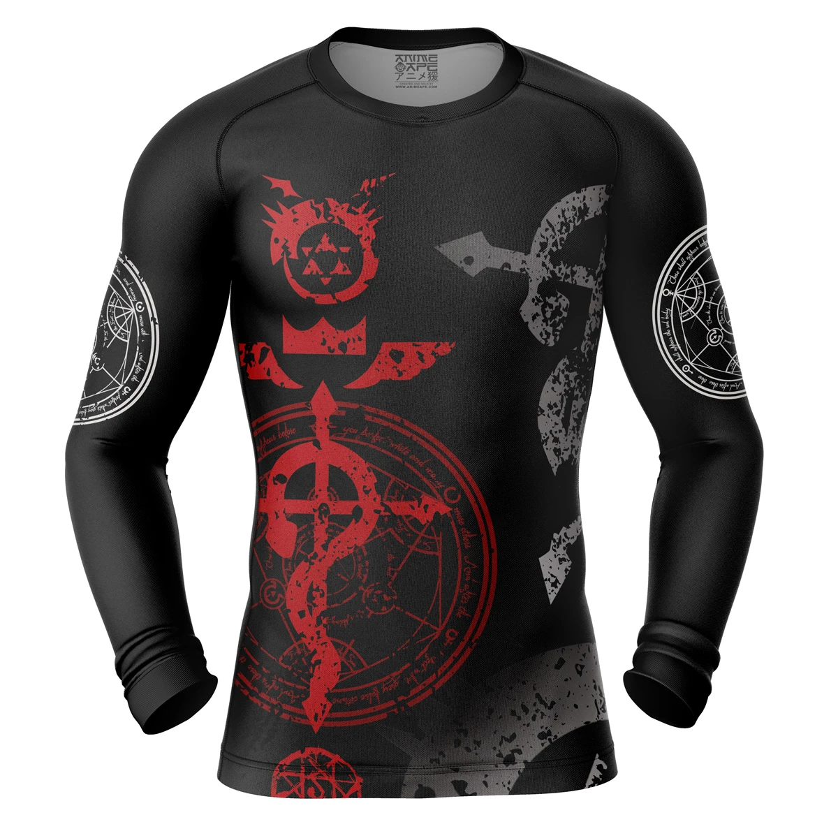 Transmutation Circle Fullmetal Alchemist Long Sleeve Rash Guard Compression