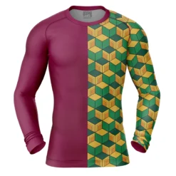 Giyu Tomioka Demon Slayer Long Sleeve Rash Guard Compression Shirt