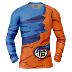 Goku Gi Dragon Ball Z Long Sleeve Rash Guard Compression Shirt
