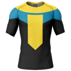 Invincible Short Sleeve Rash Guard Compression Shirt