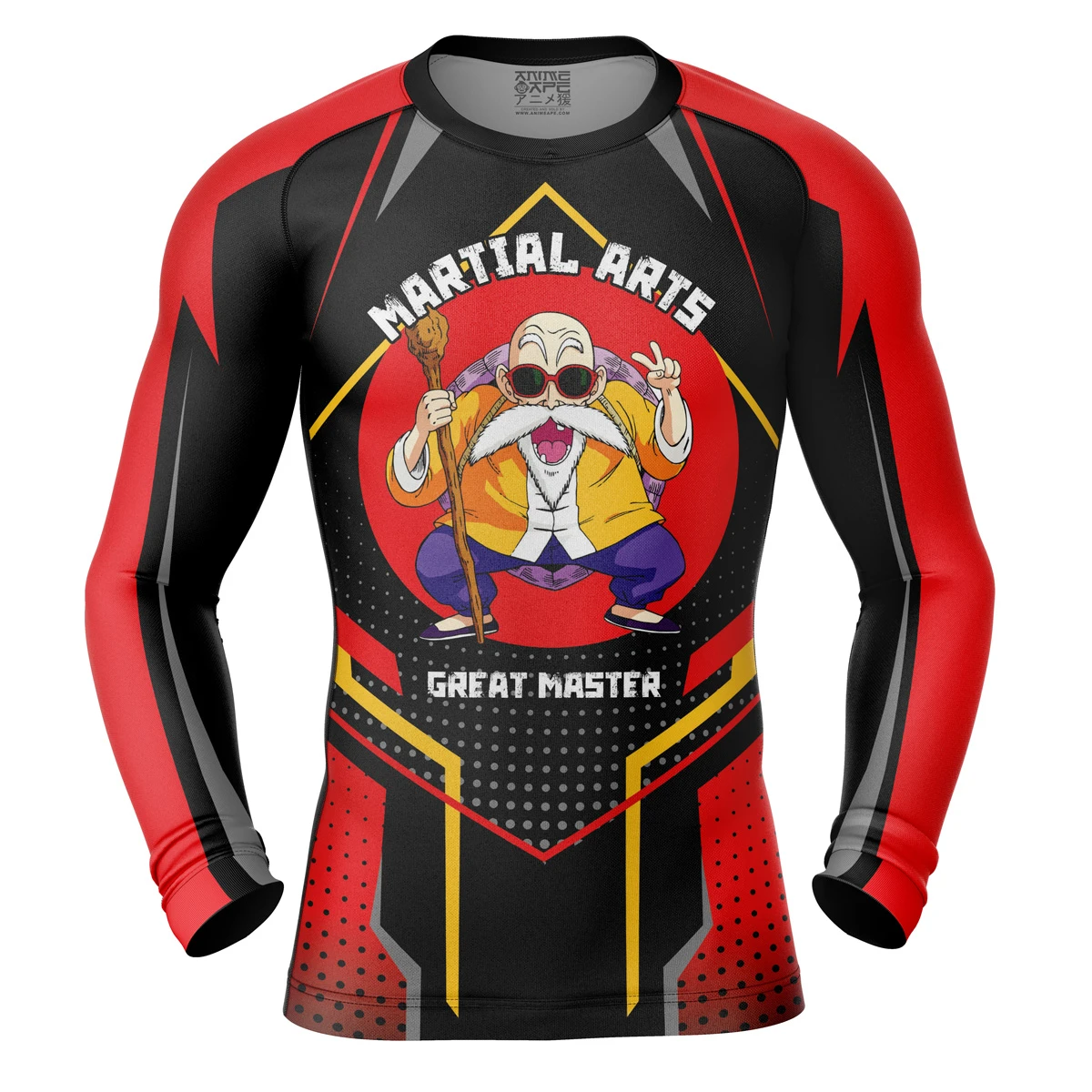 Master Roshi Dragon Ball Z Long Sleeve Rash Guard Compression