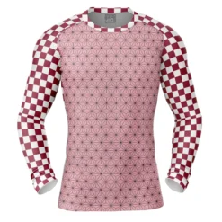 Nezuko Kamado Demon Slayer Long Sleeve Rash Guard Compression Shirt