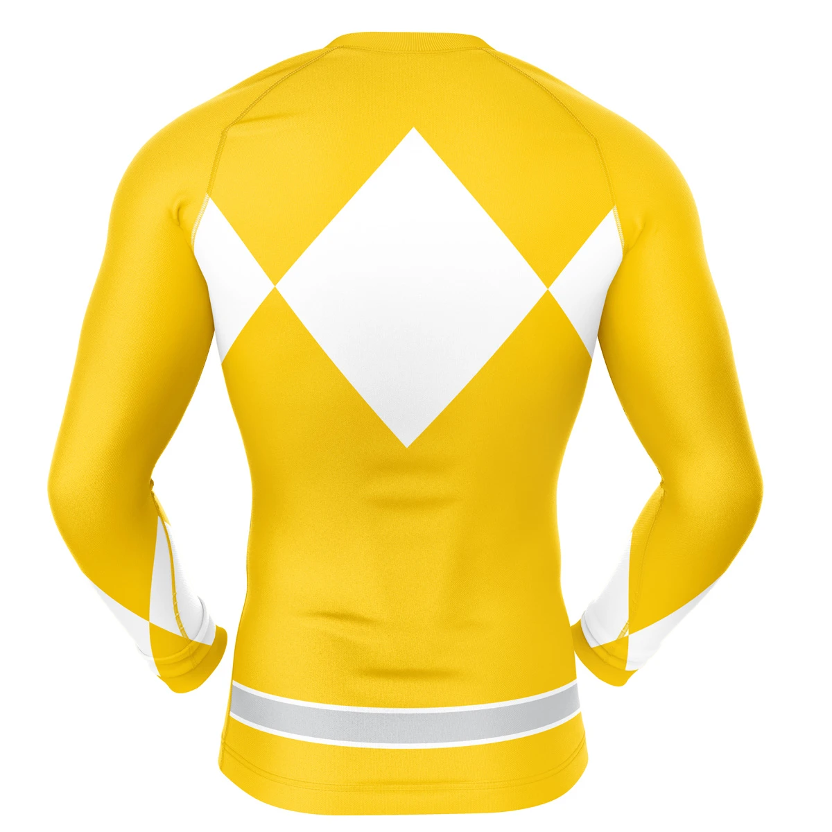 Yellow Ranger Power Rangers Long Sleeve Rash Guard Compression - Image 2