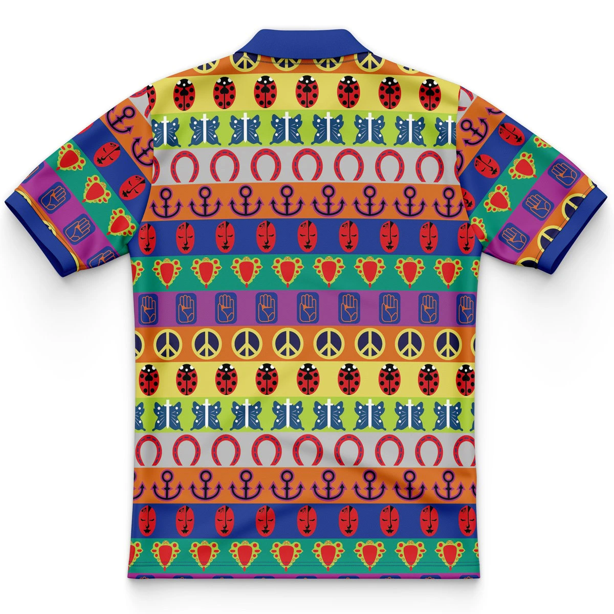 All Symbols Pattern Jojo’s Bizarre Adventure Polo Shirt - Image 2