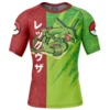 Rayquaza Attack Pokemon Short Sleeve Rash Guard Compression Shirt