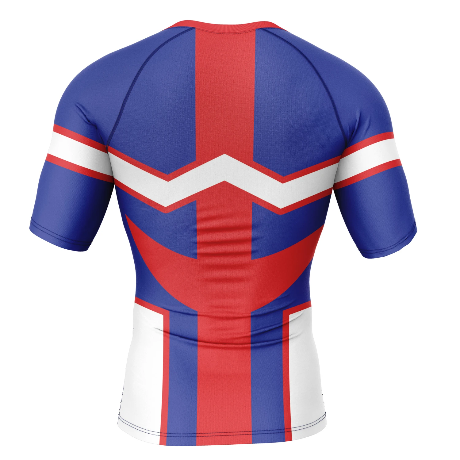 All Might My Hero Academia Short Sleeve Rash Guard Compression Shirt - Image 2