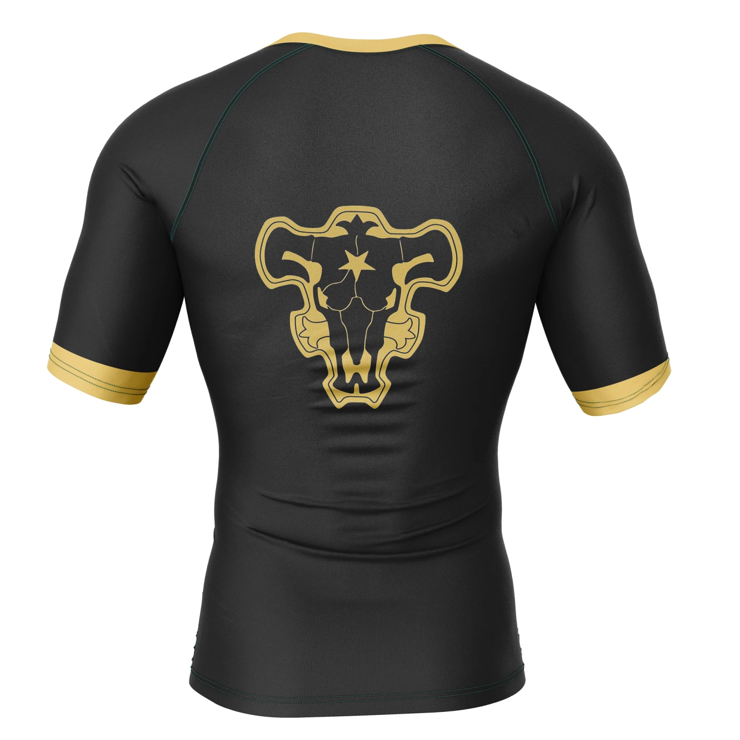 Black Bull Black Clover Short Sleeve Rash Guard Compression Shirt - Image 2