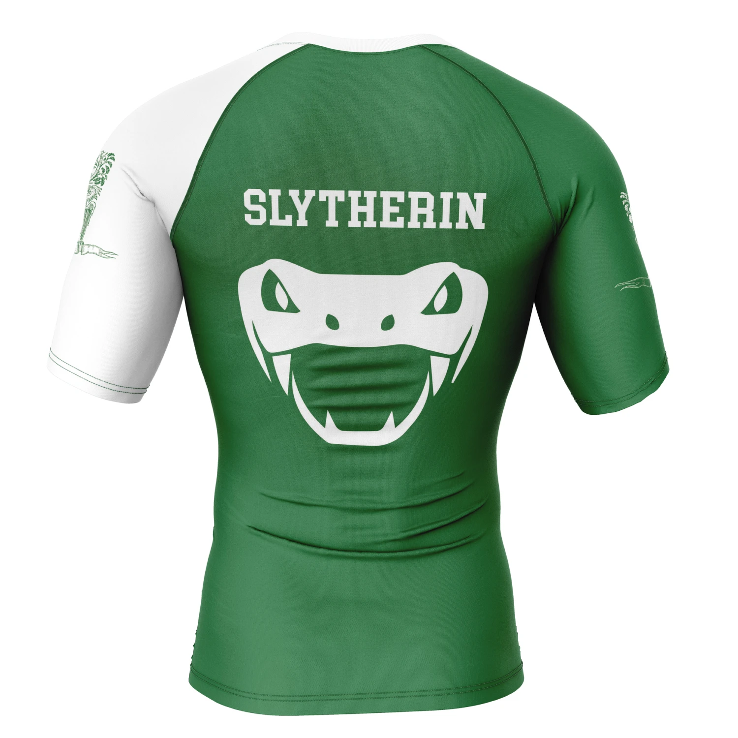 Slytherin Harry Potter V2 Short Sleeve Rash Guard Compression Shirt - Image 2