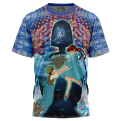 Trippy Castle In The Sky Studio Ghibli T-Shirt
