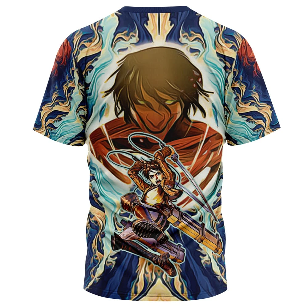 Trippy Eren Yeager Attack On Titan T-Shirt - Image 2