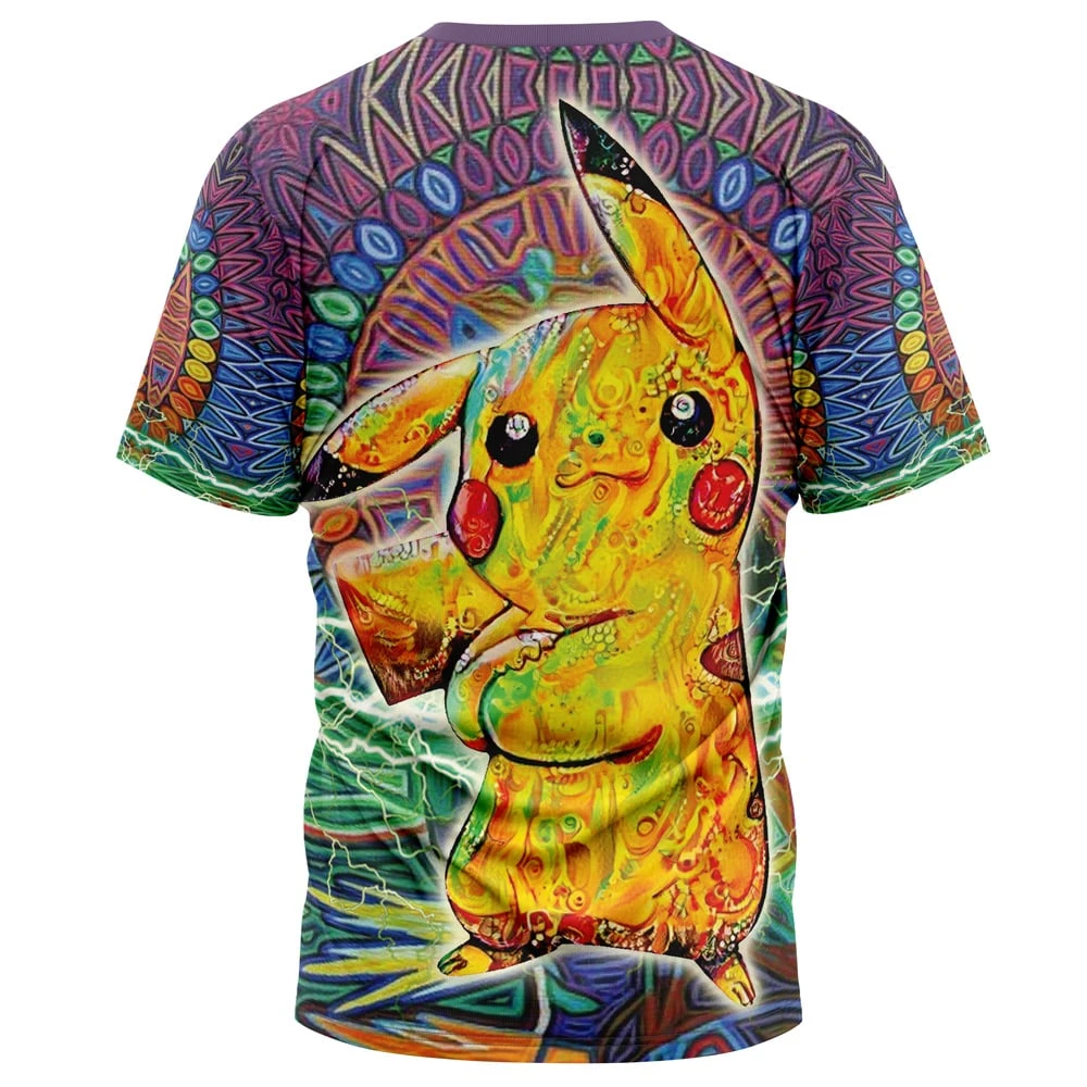 Trippy Pikachu Pokemon T-Shirt - Image 2
