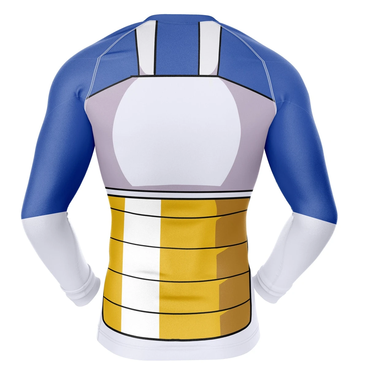 Vegeta Battle Suit Dragon Ball Z Long Sleeve Rash Guard Compression Shirt - Image 2