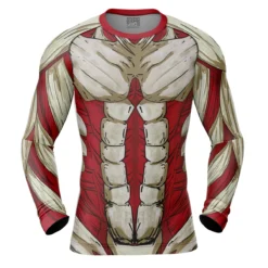 Reiner Braun Armored Attack On Titan Long Sleeve Rash Guard Compression
