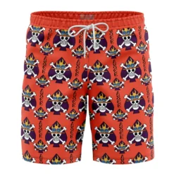 Portgas D. Ace Jolly Roger One Piece Board Shorts Swim Trunks
