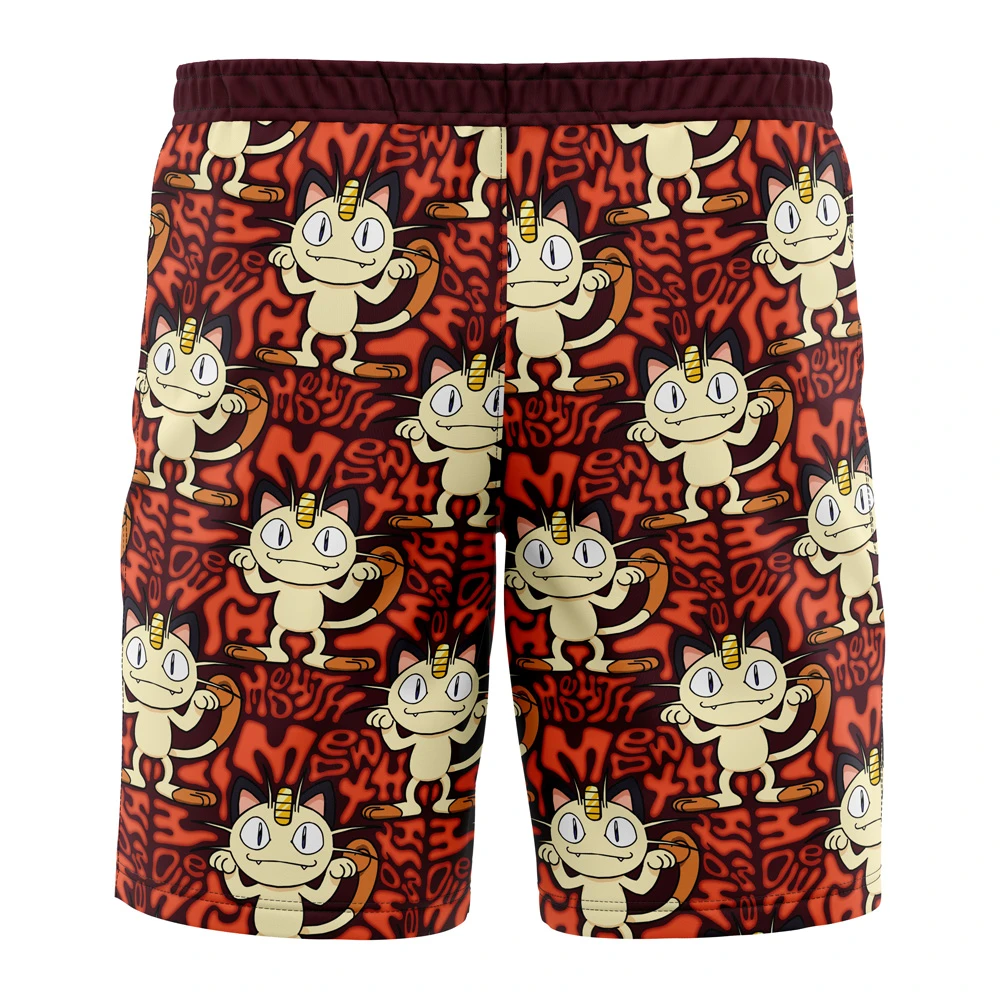 Meowth Pokemon Board Shorts Swim Trunks - Image 3