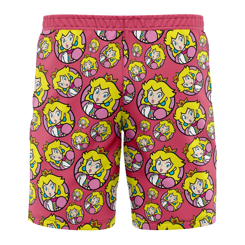 Princess Peach Super Mario Board Shorts Swim Trunks - Image 3