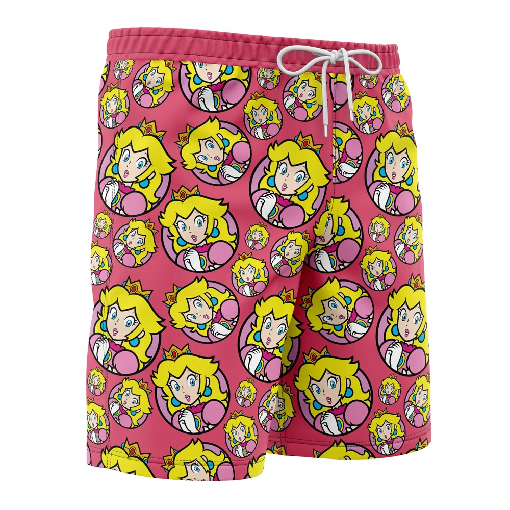 Princess Peach Super Mario Board Shorts Swim Trunks - Image 2