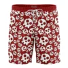 Skull Emblem Fire Force Board Shorts Swim Trunks
