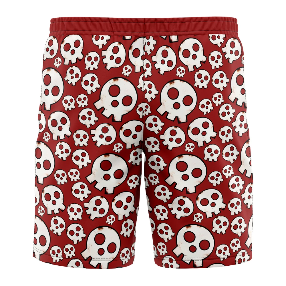 Skull Emblem Fire Force Board Shorts Swim Trunks - Image 3