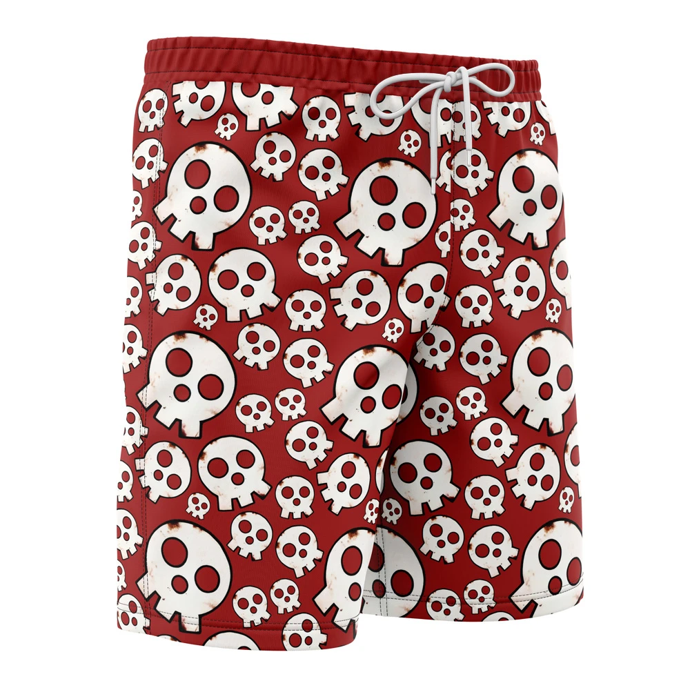 Skull Emblem Fire Force Board Shorts Swim Trunks - Image 2