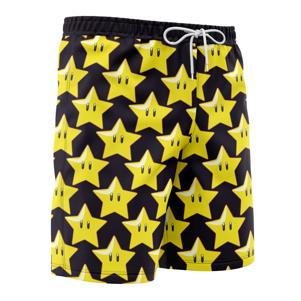 Super Star Super Mario Board Shorts Swim Trunks - Image 2