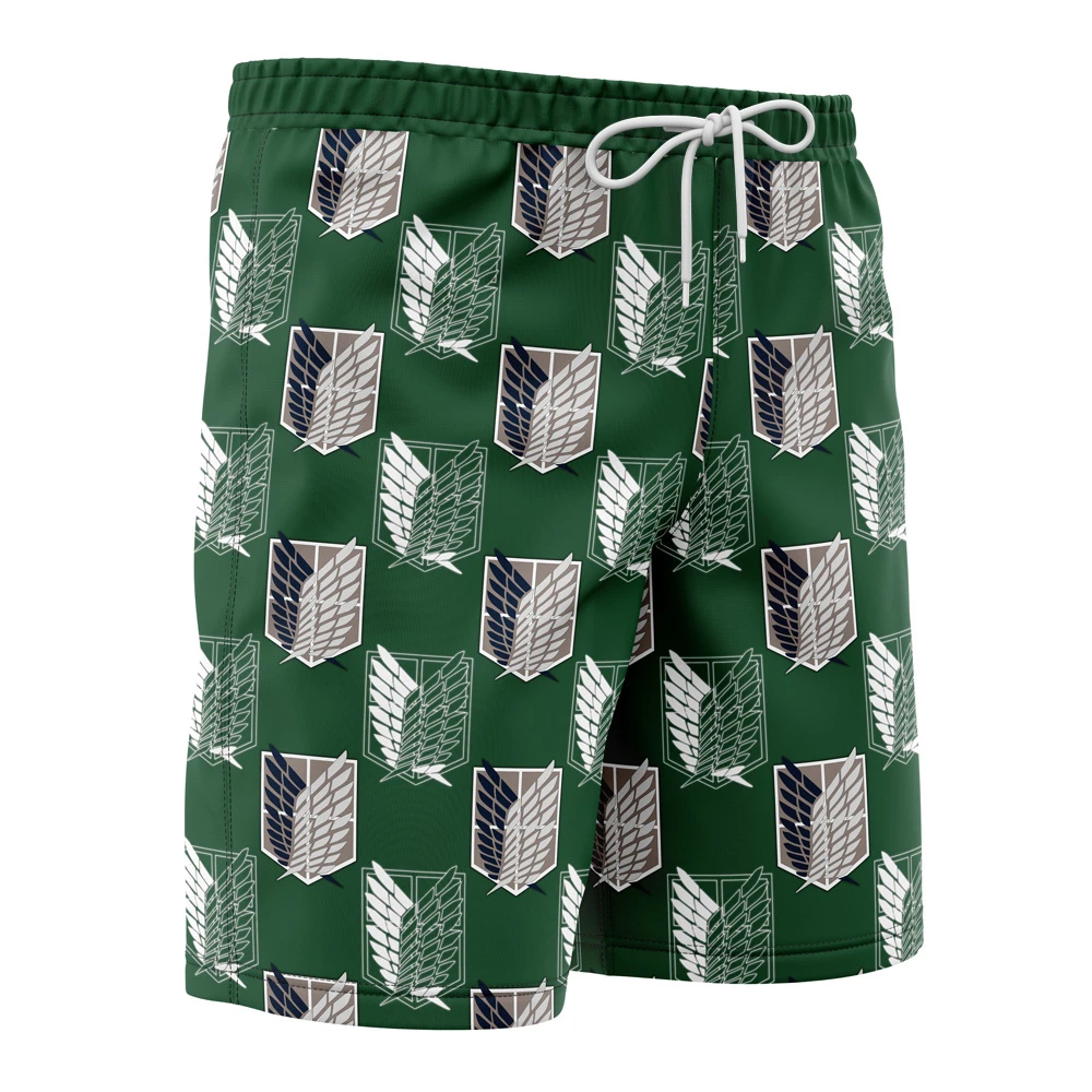 Survey Corps Attack On Titan Board Shorts Swim Trunks - Image 2