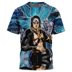 Trippy Risotto Nero Metallic Jojo’s Bizarre Adventure T-Shirt